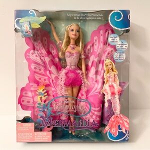 NIB Vintage 2005 Barbie Fairytopia Mermaidia Elina Doll Fairy to Mermaid